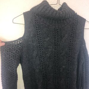 American Eagle Cold Shoulder Turtleneck Sweater